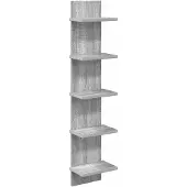 vidaXL Wandregal Sonoma-Grau 22 x 15 x 100 cm Holzwerkstoff