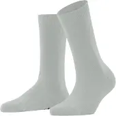 Falke Socken "Family", Damen, Gr. 35-38, grau (silber (3462)), Obermaterial: 92% Baumwolle CO. 7% Polyamid PA. 1% Elasthan EL., glatt, Socken Socken