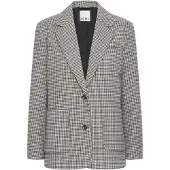 Ichi Wintermantel "Damen Jacke IHLUBANA", Damen, Gr. 34, grau (grau check), Obermaterial: 100% Polyester PES., Mäntel Wintermantel