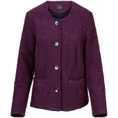 Goldner Festlicher Blazer in Bouclé-Optik in beere | Gr.: 40