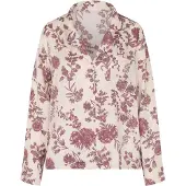 Hunkemoller Pyjama Jacke Woven Print Beige
