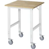 RAU Arbeitstisch 750x800x910-1230 fahrbar B-Platte 25mm l.gr