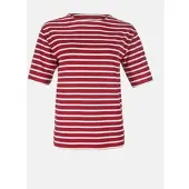 ModAS Bretonisches Fischerhemd Damen Kurzarm - rot/weissgestreift