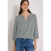Cecil Shirtbluse mit geschlitztem Rundhalsausschnitt