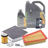 BESTPRICE Inspektionspaket Set A + 6l 5W-30 Motoröl [Hersteller-Nr. 41109135] für Mercedes-Benz, Infiniti