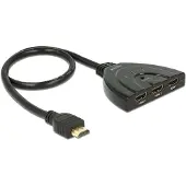 DeLOCK 87619, HDMI, Schwarz, 1024 x 768 (XGA),1600 x 1200 (UXGA),1920 x 1080 (HD 1080),640 x 480 (VGA),800 x 600 (SVGA), 0,6 m