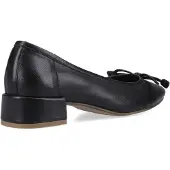Hush puppies Silvia Niedrigabsatz Leder Damen Schwarz Runde Pantolette