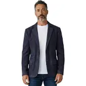 Infinity Leather Herren italienische Marine-Wildlederblazerjacke – Trabzon