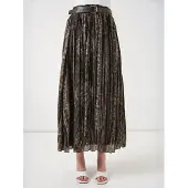 Bigdart Hochtaillierter Paisley-Midi-A-Linien-Rock