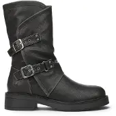 Blowfish Damen halbhohe Bikerstiefel aus schwarzem Kunstleder - Venice-2