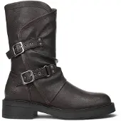 Blowfish Damen halbhohe Bikerstiefel aus weinrotem Kunstleder - Venice-2
