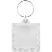 Combicraft Plexiglas Schlüsselanhänger Quadrat geriffelt, 39x39mm - 50 Stück