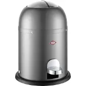 Wesco MINI MASTER Mülleimer GRAPHIT MATT mit 6 Liter Abfallvolumen und Fußtritt / Badeimer / Standabfallbehälter