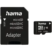 Hama microSDHC 16GB Class 10 UHS-I 80MB/s + Adapter