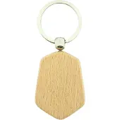 Combicraft Holz Schlüsselanhänger Hexagon 48x35 mm - 10 Stück - Ohne Aufdruck