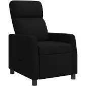 vidaXL Liegesessel Schwarz Stoff
