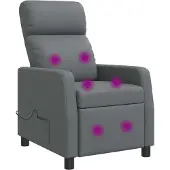 vidaXL Massage Relaxsessel Grau Kunstleder