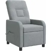 vidaXL Massage Relaxsessel Hellgrau Stoff