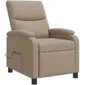 vidaXL Massage Relaxsessel Cappuccino Kunstleder