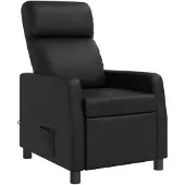 vidaXL Massage Relaxsessel Schwarz Kunstleder