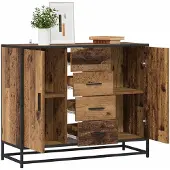 vidaXL Sideboard Altholz 92 x 35 x 76 cm Holzwerkstoff