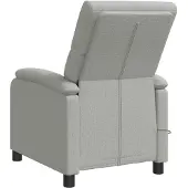 vidaXL Massage Relaxsessel Wolkengrau Stoff
