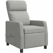 vidaXL Massage Relaxsessel Wolkengrau Stoff
