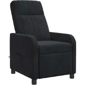 vidaXL Massage Relaxsessel Schwarz Samt (V)
