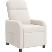 vidaXL Liegesessel Creme Bouclé