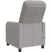 vidaXL Massage Relaxsessel Hellgrau Bouclé