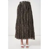 Bigdart Hoch taillierter Paisley Midi A-Linien Rock