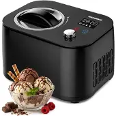 Heinner IceDelight Eismaschine 100 W, 1 L, Kompressor, LED-Display, Touchbedienung, Schwarz