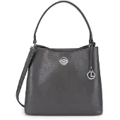L.credi Schultertasche Umhängetasche Sarine Hobo Iron dunkelgrau
