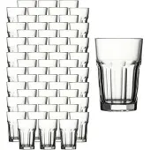 Pasabahce Longdrinkglas "Longdrinkgläser Casablanca 355 ml 60er Set transparent", bunt (transparent), B:9,2cm H:10cm Ø:9,2cm, Glas, Trinkgefäße, Longdrinkglas, Spülmaschinengeeignet, Stapelbar