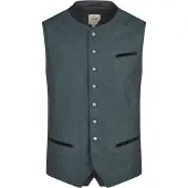 Spieth & Wensky Trachtenweste "Kahn", Herren, Gr. 48, grün, Obermaterial: 58% Polyester PES. 42% Baumwolle CO., uni, regular fit, Westen Trachtenweste, mit klassischer Knopfleiste