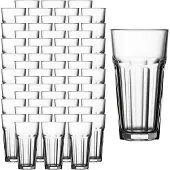 Pasabahce Longdrinkglas "Longdrinkgläser Casablanca 475 ml 60er Set transparent", bunt (transparent), B:8,6cm H:16,2cm Ø:8,6cm, Glas, Trinkgefäße, Longdrinkglas, Spülmaschinengeeignet, Stapelbar