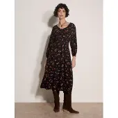 Apricot Midikleid "Blumenkleid" mit Rüschen