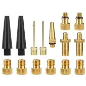 Semoic 15-teiliges Inflatorpumpen-Düsen-Set Presta Schrader Va