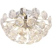 Globo Lighting Deckenleuchte, VIRINA, Metall, Klar, G9, 10-flammig, Kristall, H 22 cm