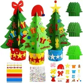 Sonstiges Weihnachtsbaum Bastelset 3 Stück Filz Deko Kinder Adventskalender Geschenk