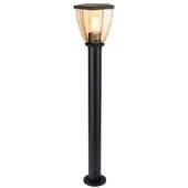 V-TAC LED Sockelleuchte, Edelstahl, schwarz, klar, IP44, H 80 cm