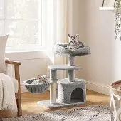 Famanu Katzenbaum Klettern, Krallenpflege, Entspannen - 48 x 32 x 68 cm