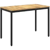 vidaXL Gartentisch Weiß und Schwarz 108,5 x 55 x 75 cm