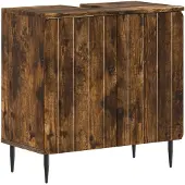 vidaXL Waschbeckenschrank ZWOLLE Raucheiche 59,5 x 31,5 x 59 cm