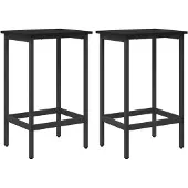 vidaXL Barhocker 2 stk. Schwarz Eichen-Optik 40 x 32 x 64 cm