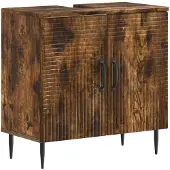 vidaXL Waschbeckenschrank HAARLEM Raucheiche 59,5 x 31,5 x 59 cm