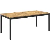 vidaXL Gartentisch Weiß und Schwarz 147 x 88,5 x 75 cm