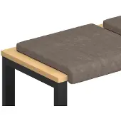 vidaXL Bankkissen 4 stk. Kunstleder Grau Tiefe 35 cm