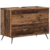 vidaXL Waschbeckenschrank BREDA Altholz 82 x 41 x 59 cm Holzwerkstoff
