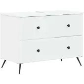 vidaXL Waschbeckenschrank BREDA Weiß 82 x 41 x 59 cm Holzwerkstoff